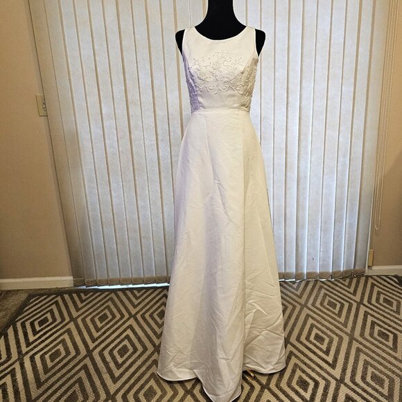 Vintage Y2K White Wedding Dress 6 NWT - Picture 1 of 11